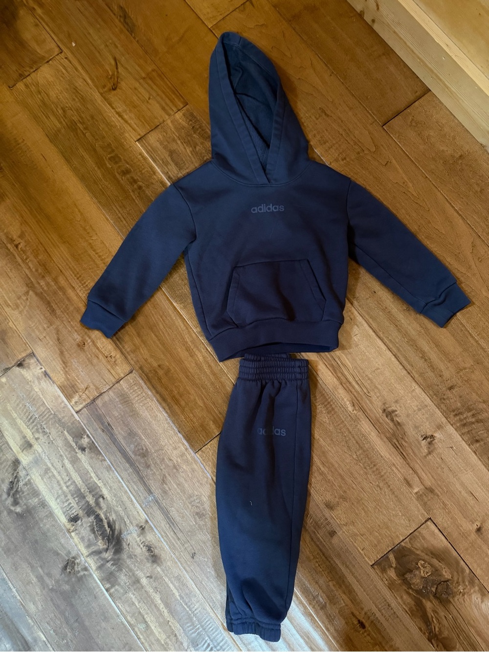adidas Kids Navy Hoodie & Jogger Set - Deep Blue